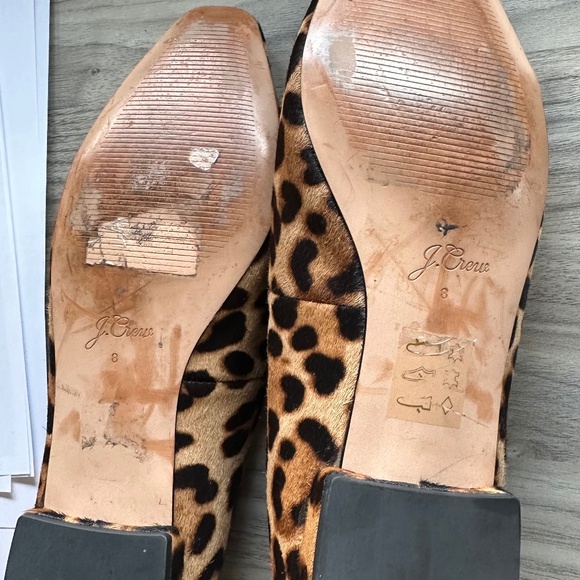 J Crew calf hair leopard print flats size 8 - Picture 1 of 6